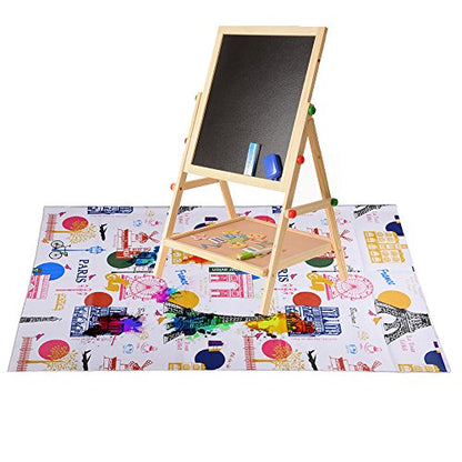 Kids Painting Drop Cloth Washable Art Floor Mat for Art Easel Splat Mat