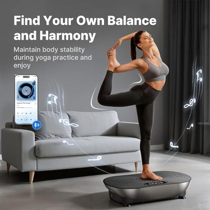 Merach V33 Pro Vibration Plate Exercise Machine with Touchscreen, 99 Speeds - color: Arc-Silver Black
