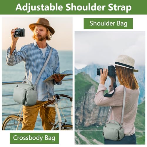 Ainiv DSLR Camera Bag, Large Waterproof Anti-Shock SLR Camera Case, Grey - color: Grey