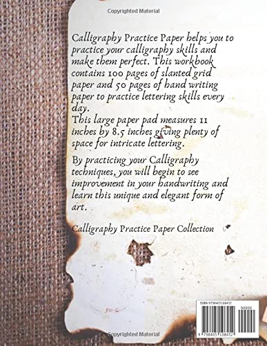 Calligraphy Paper Pad: 150 Sheet Page, Calligraphy Practice Paper and Hand Lettering Practice Book (Italian Edition)
