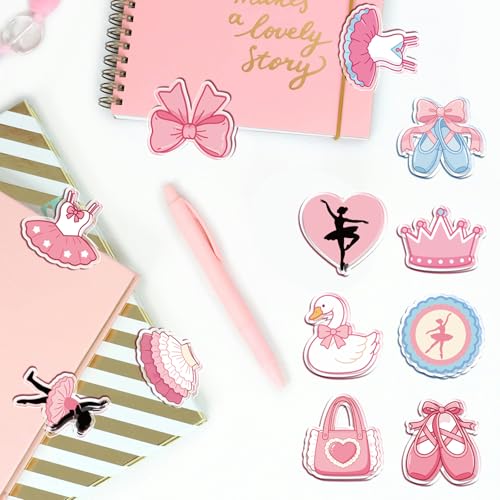 MAYJOYDIY 24Pcs Ballet Dance Acrylic Chip Clips Ballet Shoe Bow Bag Sealer - color: Ballet Dance