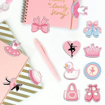 MAYJOYDIY 24Pcs Ballet Dance Acrylic Chip Clips Ballet Shoe Bow Bag Sealer - color: Ballet Dance