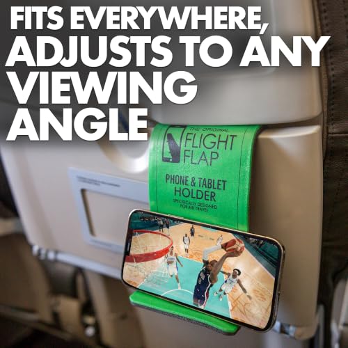 Flight Flap Airplane Phone Holder - Foldable Phone Stand for Plane Travel - color: Blue, size: Large