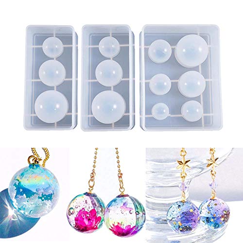 Silicone Ball Mold Orbs Pendant Universe Spheroid Resin Epoxy Mold