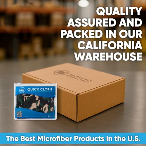 Microfiber Wholesale Quick Cloth Glasses Cleaning Cloths – 5x7 Camo 2-Pack - color: Camo, size: 5"x7"