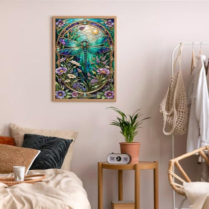 Dragonfly Diamond Art Kits for Adults Beginners, Diamond Painting 12x16 in - color: Dragonfly