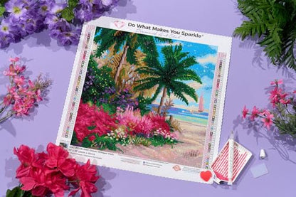 DIAMOND ART CLUB Ocean Whisper Path Diamond Art Kits for Adults - color: Ocean Whisper Path