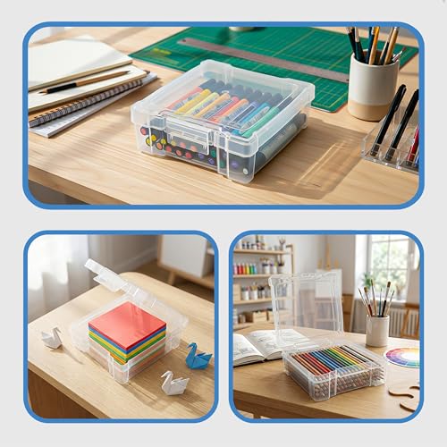 ArtBin 6953AB ClearView 6" x 6" Box Art & Craft Organizer, [1] Plastic Storage Case, Clear - size: 6" x 6" cm