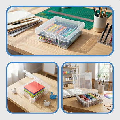 ArtBin 6953AB ClearView 6" x 6" Box Art & Craft Organizer, [1] Plastic Storage Case, Clear - size: 6" x 6" cm