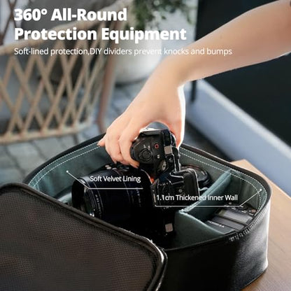 AMBITFUL Carrying Bag Zoom P7 S for Photography Equipments with Large Capacity, Multi-functional Storage Case for Mini Drone and Other Accessories,with Thick Sponges and Interial Mesh Layer - size: S /9.8"x7.4"x4.5"