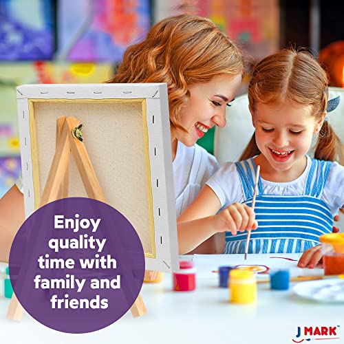 J MARK Painting Set, Canvas and Paint Set - Paint Kits for Adults with Canvas, 8 x 10 in. Canvases, Brushes, Palette and More - color: 22 Pcs