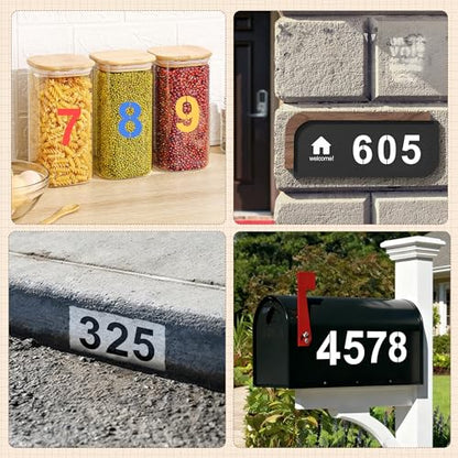 3Inch Number Stencils,10Pcs Plastic Reusable Washable Curb Stencil Kit - size: 3Inch
