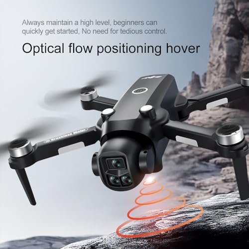 Drones with Camera for Adults, Brushless Motor Large HD Screen Remote Control, Lightweight Under 250g Foldable Professional Drone for Beginner, V156 Max Mini Quadcopter with 2 Batteries & Storage Bag (Black)