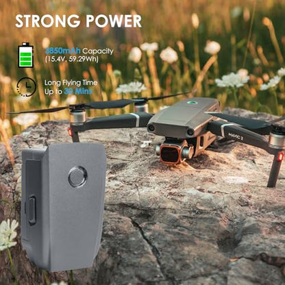 Mavic 2 Pro Battery 2 Pack, 3850mAh 15.4V Intelligent Flight Drone Battery Replacement for DJI Mavic 2 Pro/2 Zoom/2 Enterprise Advanced