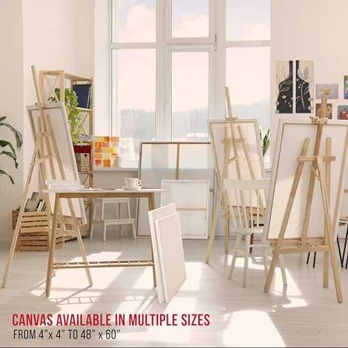 U.S. Art Supply 5"x7" Stretched Canvas for Painting, Gallery Depth 5-Pack - size: 5" x 5"