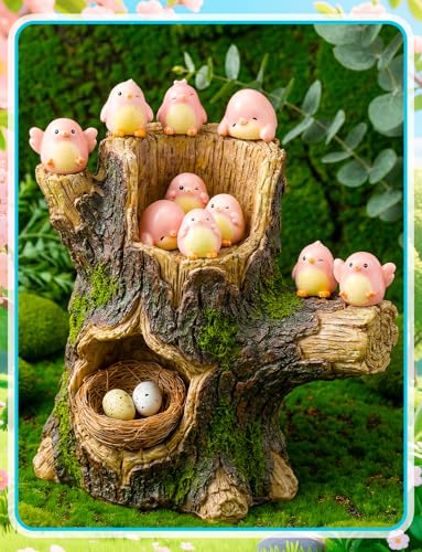 Mini Cute Tit Birds Figurines Silicone Mold (6-Cavity) - color: 1 Pc Tit Birds White