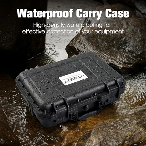 UTEBIT Hard Case for DJI Mini 3/Mini 4 Pro, Waterproof Hard Shell with Foam