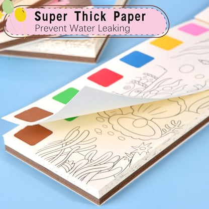 Cavnewt Watercolor Coloring Books for Kids Ages 4-8 - color: 1Pack Genie Garden