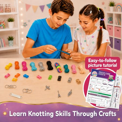 Glittery Garden Paracord Bracelet Making Kit with Charms. Art & Craft Gift - style: Bracelet Making Kit