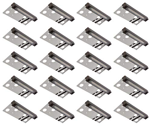 20-Pack GKOLED Hardscape Light, Paver Wall Light, 6.8 Inches Long, Integrated 4W 2700K LED Light Source, LED Step Light, Solid Powder Coated Die-cast Aluminum Housing, Low Voltage 12V AC/DC, UL Listed - color: Dark Bronze, size: Clear Lens-20 Pack