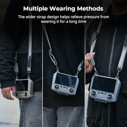 SMALLRIG Shoulder Strap for DJI RC, RC 2, RC Pro, and RC Pro2, Featuring Silicone Protection, Screw Connection, Widened Shoulder Strap, and Quick-Release Design - 5978