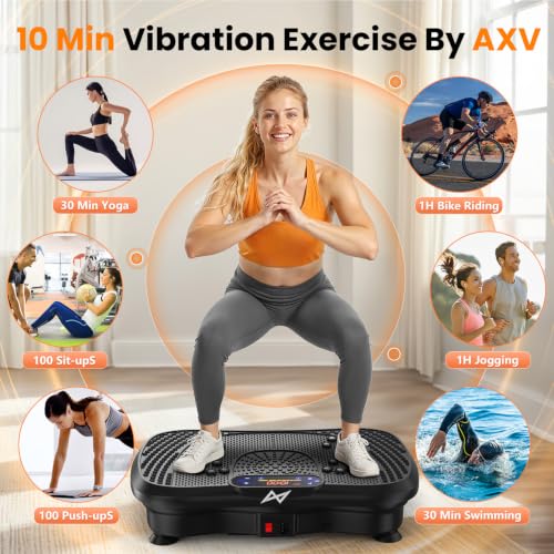 AXV Vibration Plate Exercise Machine Fitness Platform Body Vibrating Board - color: BT.PRO.DEEP