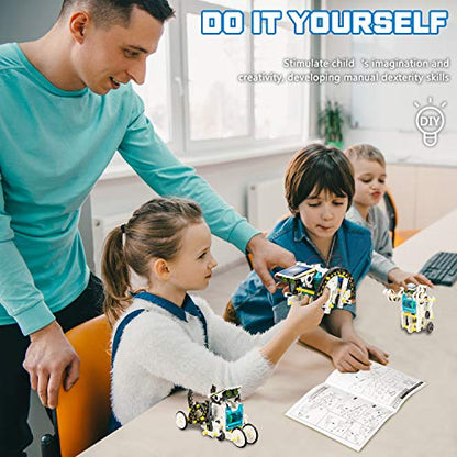 STEM 13-in-1 Solar Power Robots Toy,Educational Experiment DIY Robotics Kit - color: White1