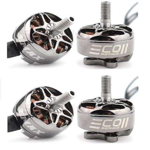 SPARKHOBBY 4PCS Upgrated ECO II Series 2207 1700/1900/2400KV 3-6S for Emax Brushless Motor 4mm Bearing Shaft for RC Drone Quacopter FPV Racing (4PCS 2207 2400KV) - style: 4PCS 2207 2400KV