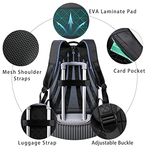 hk Backpack for Men Business Slim Laptop Bag - color: Black, size: 15.6 Inch