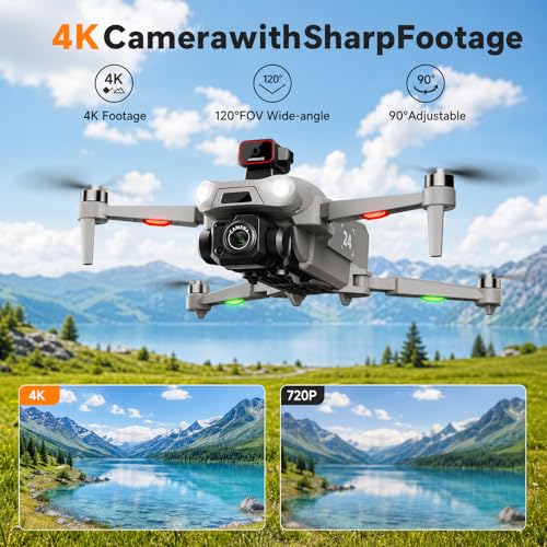 M24 MAX Drones with 8K Camera for Adults, Drone with 4.5 inch Touchscreen