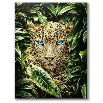 Gemozaic Leopard Diamond Art Kits for Adults, 12 x 16 Inch, Unframed - color: G10025