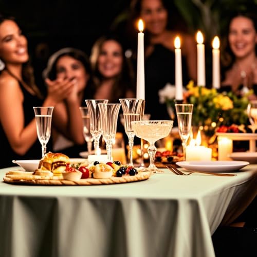 54IN X 320FT Plastic Table Cover Roll with Cutter Box, Cut to Size Plastic Table Cloths for Parties, Birthday, (Beige, 54"x3840"(Rectangular)) - color: Beige, size: 3840" x 54" (Rectangular)