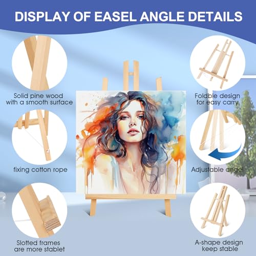 ESRICH 2 Pack 11.8" Wood Easels, Tabletop Easel for Painting - style: 11.8"-2P