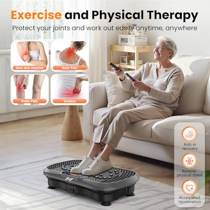 AXV Vibration Plate Exercise Machine Fitness Platform Body Vibrating Board - color: BT.PRO.GRAY