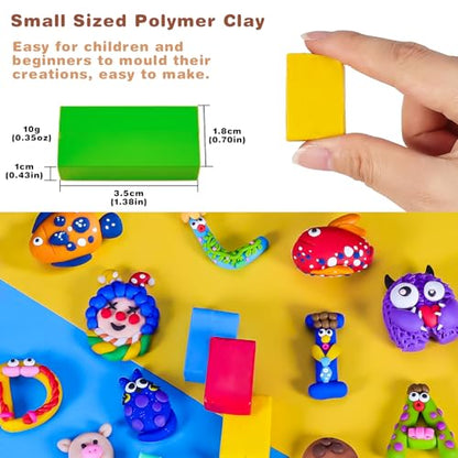 CiaraQ Polymer Clay Kit, Mini Modeling Clay Set - color: 48 Colors