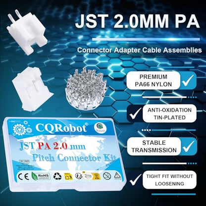 CQRobot JST PA 2.0mm Pitch 2-Pin Electronic Computer Connector Adapter - size: 2P, style: PA