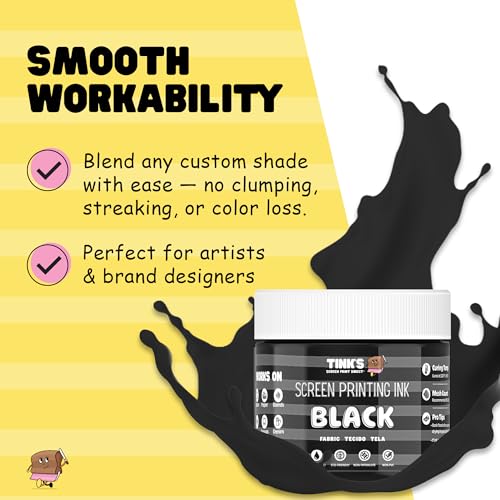 Tinks® Screen Printing Ink - Black - 8 oz. - color: Black