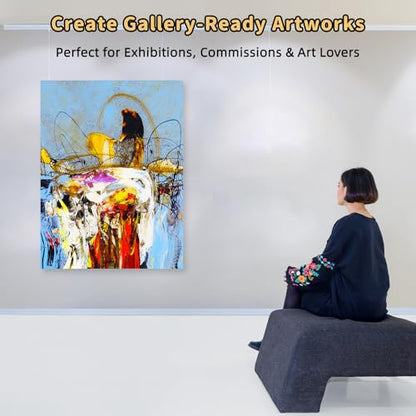 2-Pack 24x36 Stretched Canvas 13.4oz Warp-Resistant for Oil & Acrylic - size: 2pk - 24"x 36"