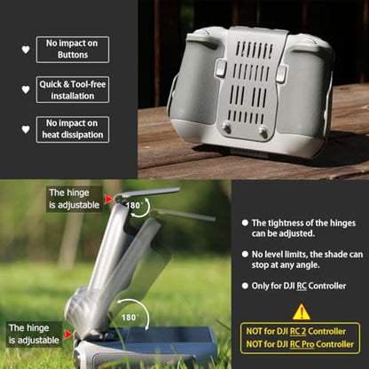 Arzroic RC Protective Sun Hood Cover with Screen Protector & Neck Lanyard for DJI Mini 3 / Mini 3 Pro/RC Controller Accessories - style: Sun Hood + Screen Protector + Lanyard