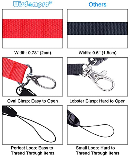 Wisdompro Office Lanyard, 5 Pack 23 inch Neck Strap Lanyard, Watermelon Red - color: 5pack Watermelon Red