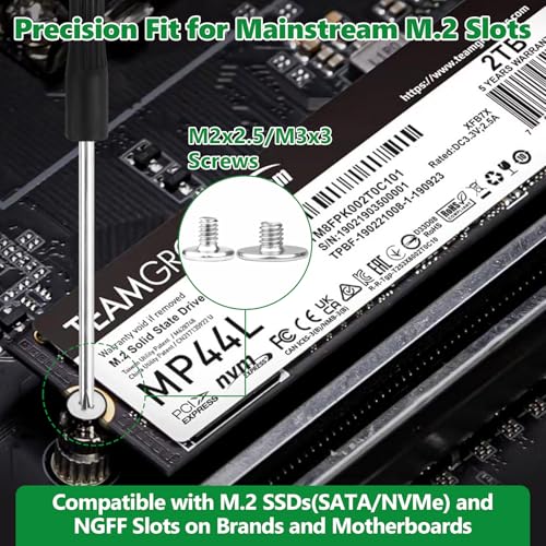 30 Pcs M.2 SSD Screws NVMe Standoff Kit for Asus MSI Gigabyte - color: 30 Pcs Silver M.2 Screw