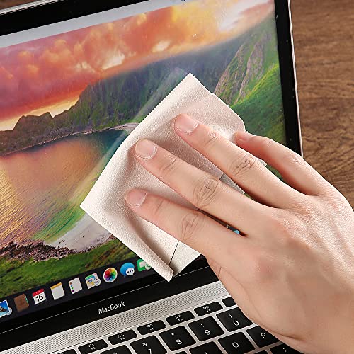 100 PCS Glasses Clean Cloth Suede, Lens Clean Cloth for Lenses, Glasses, Screens, Cameras, iPad, iPhone, Eyeglasses (6"x7", 100PCS/Grey) - color: 100pcs/Grey