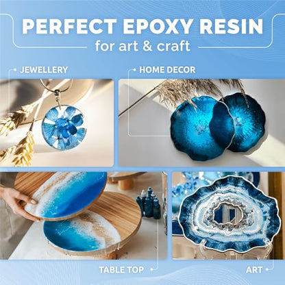 Craft Resin Crystal Clear Epoxy Resin Kit - Food Safe, UV Resistant - 64 Oz - size: 64 Oz