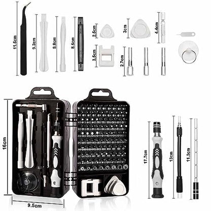 EFAITHFIX Precision Screwdriver Set, Professional 115 in 1 Magnetic Repair Tool Kit for Computer, Mobile Phone, Laptop, Tablet, Game Console, Watch, Camera, Eyeglasses, Electronics, DIY Projects, etc - size: 115 in 1