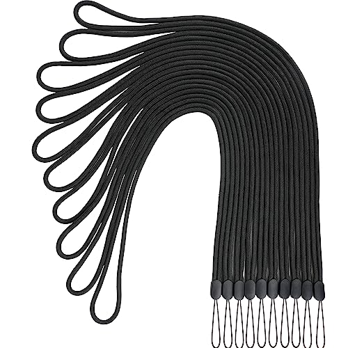 10Pack Lanyards Neck Office Straps Circular Straps(10 Black -Combination 2) - color: 10 Black - Combination 2