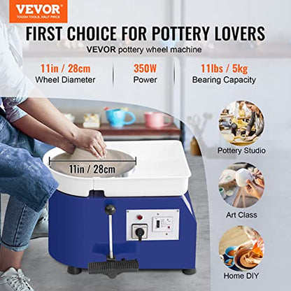 VEVOR Pottery Wheel 11inch 350W Ceramic Wheel Forming Machine Accessory Kit - size: 11in-350W