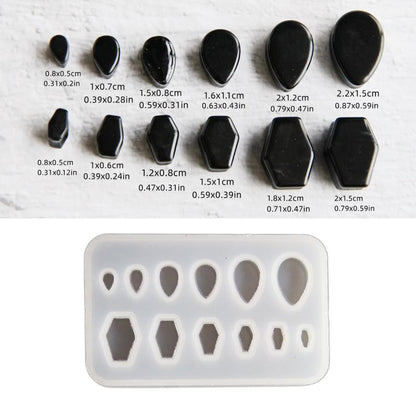 2Pcs Heart/Circle/Coffin/Teardrop Resin Mold for Tragus/Helix DIY - color: DL023_2pcs