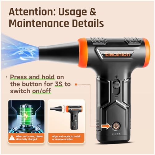 Compressed Air Duster - Electric Air Duster, 50 mph 110000RPM Super Power