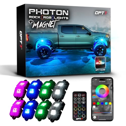 OPT7 Photon 8-Pod RGB LED Aluminum Rock Lights