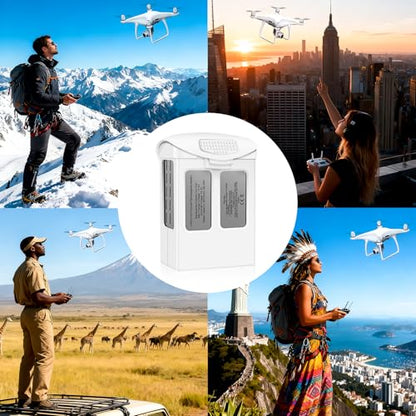 Phantom 4 Battery 2 Pack Intelligent Flight Replacement Battery for DJI Phantom 4 Series Drones DJI Phantom 4, Phantom 4 Pro, Phantom 4 Pro V2.0, Phantom 4 Advanced